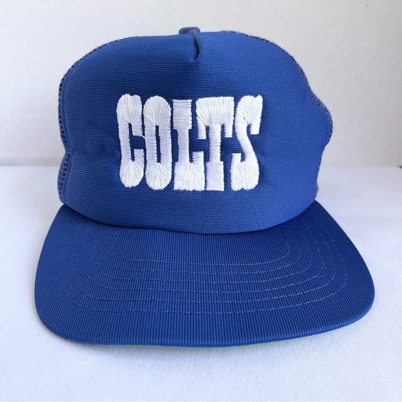 Vintage Indianapolis Colts New Era NFL Embroidered Snapback Mesh Trucker Hat - Picture 2 of 11